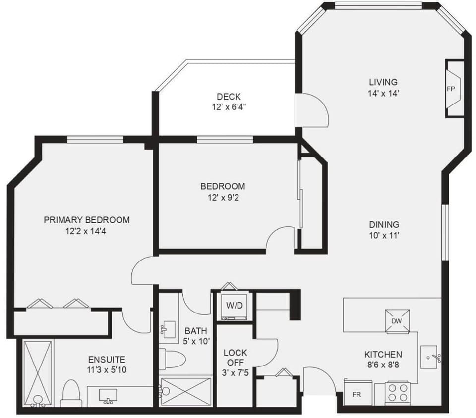 - Floor plan of Woodrun Lodge 317
