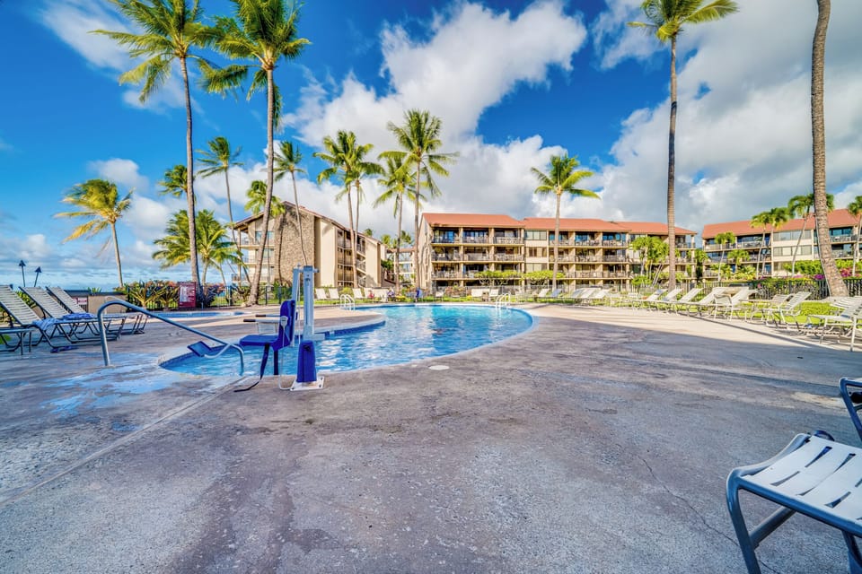Refreshing pool with ocean views