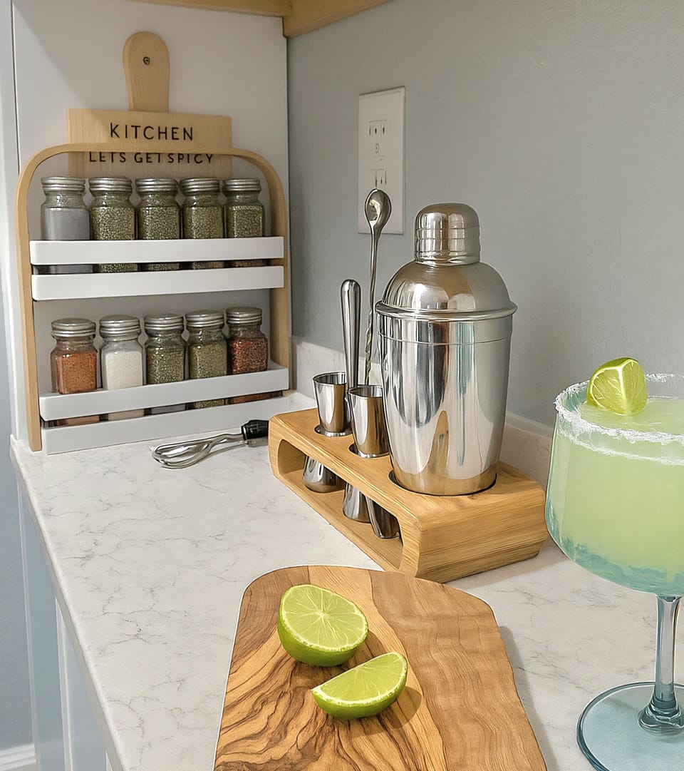 indoor, food and drink, cocktail set, spices