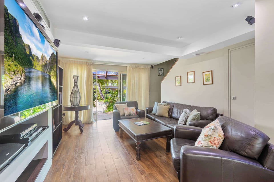 Bright open plan living designed for effortless holiday comfort