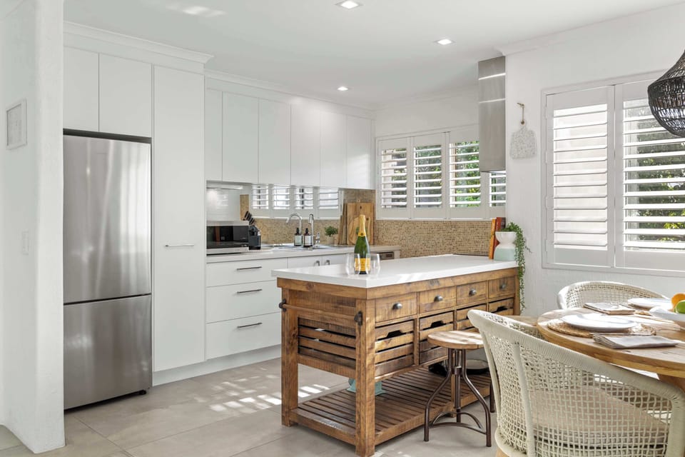 Prepare delicious meals in the beautifully renovated, fully equipped kitchen.