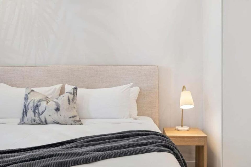 Renovated bedroom with luxury bed head