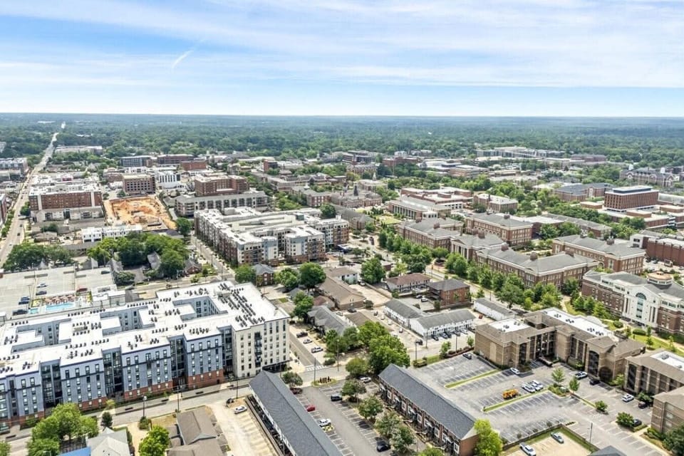 View to Toomer`s Corner and downtown Auburn