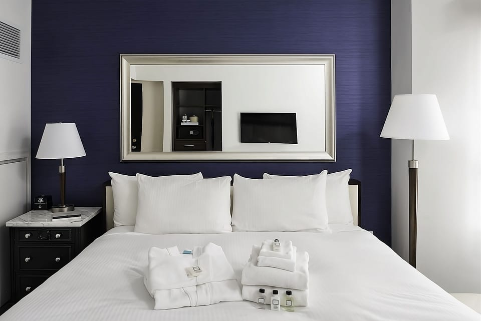 Feel pampered with soft robes and a serene, cozy bed.