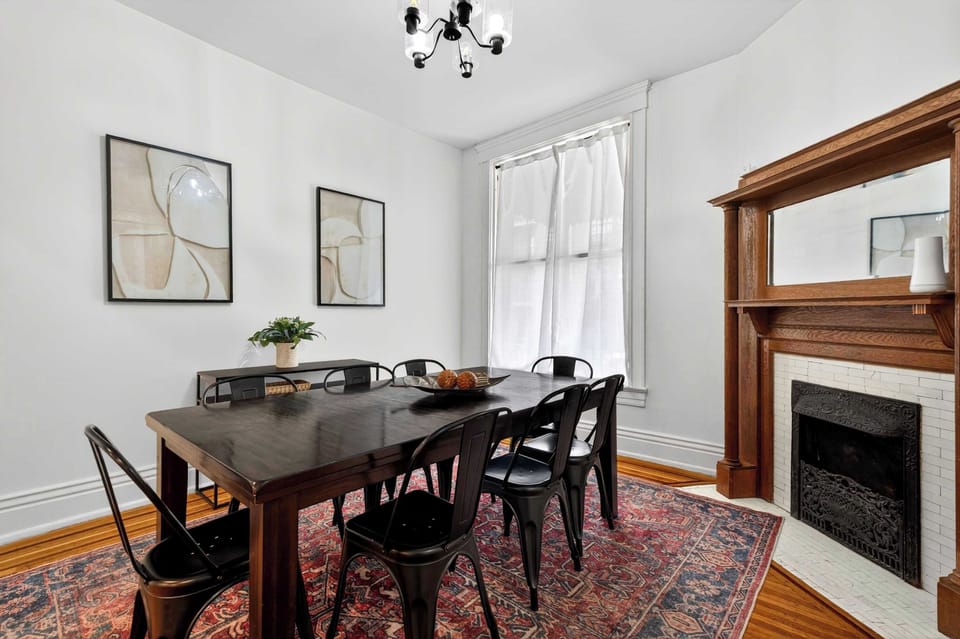 Dining Room: Pull up a chair — this farmhouse table was built for big dinners and bigger stories.