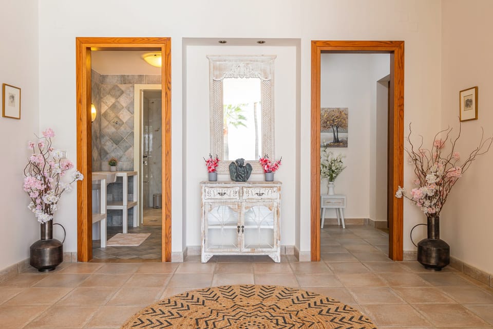 Ground floor lounge with access to the bathroom and bedrooms.