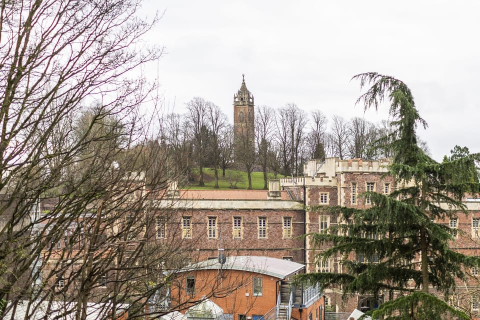 The apartment offers scenic views of Brandon Hill