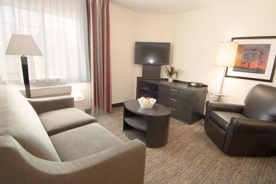 Relax with a coffee in the comfy seating area.