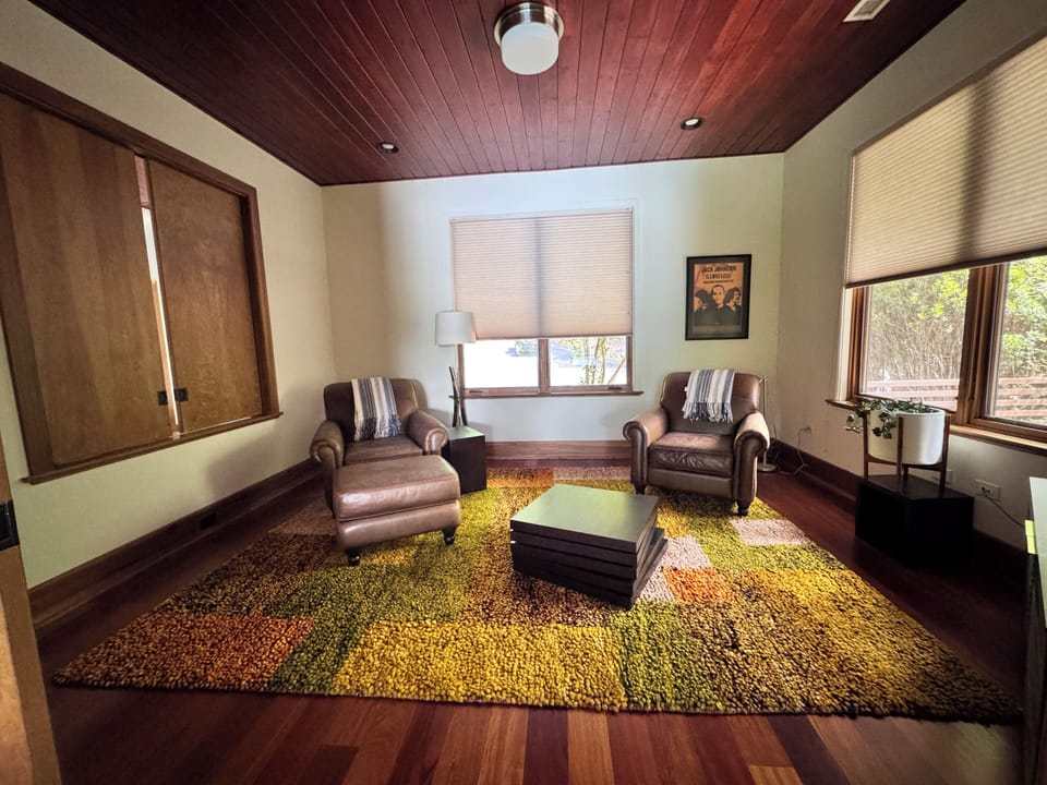 Upper level reading room/office