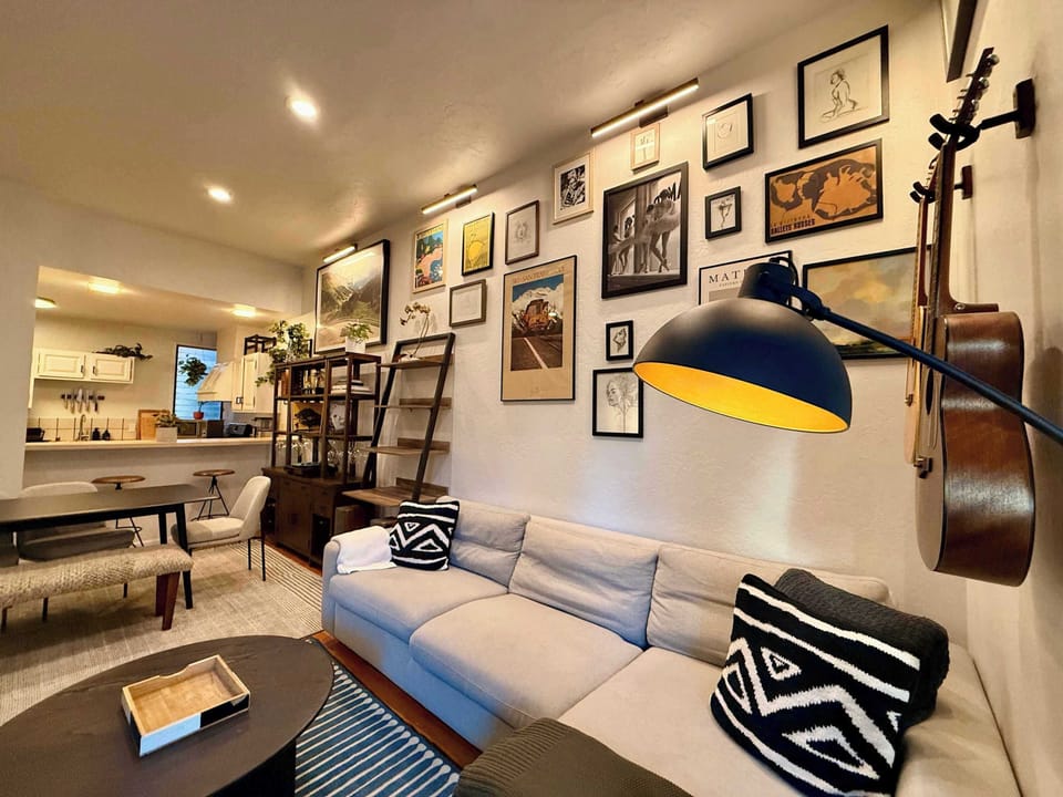Art Wall with Picture Lights
