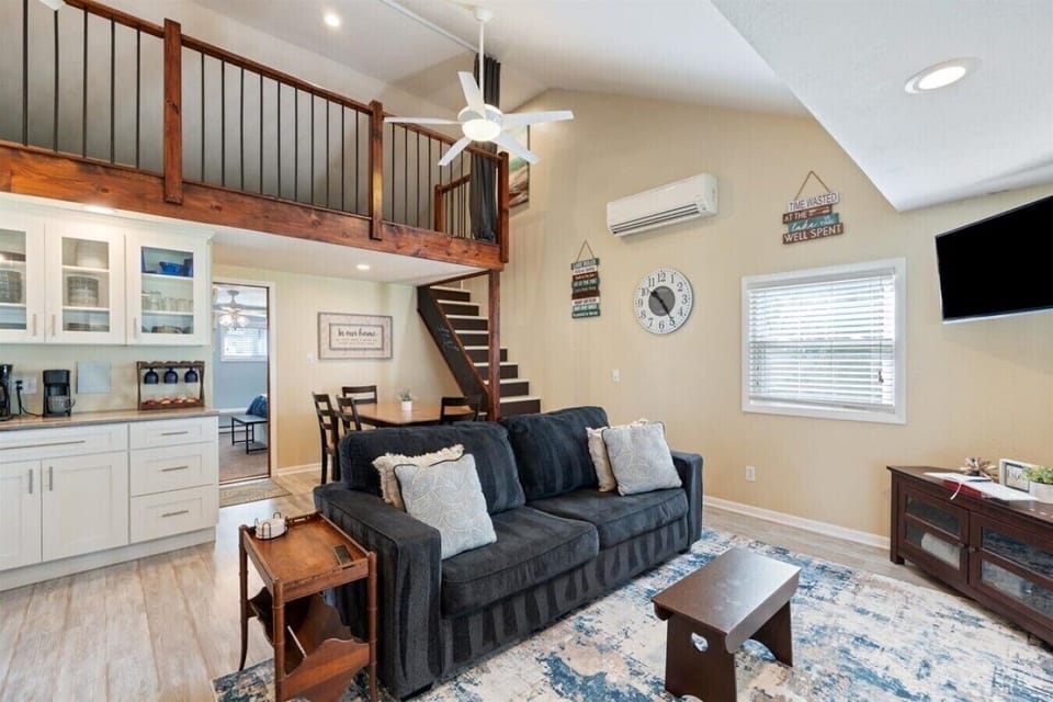 Living Room | Sectional Sofa | Ceiling Fan & Loft View