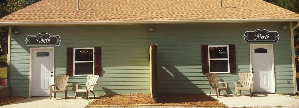 Outside showing both studios, can be rented together or separately. 