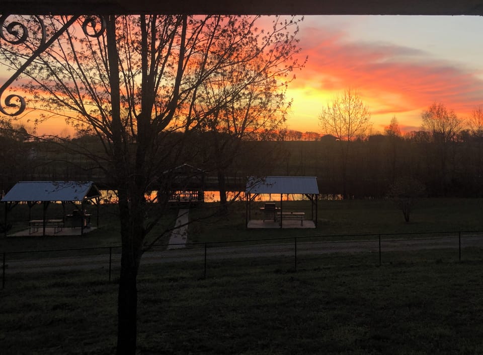 Have coffee watching this Sunrise out your front door,