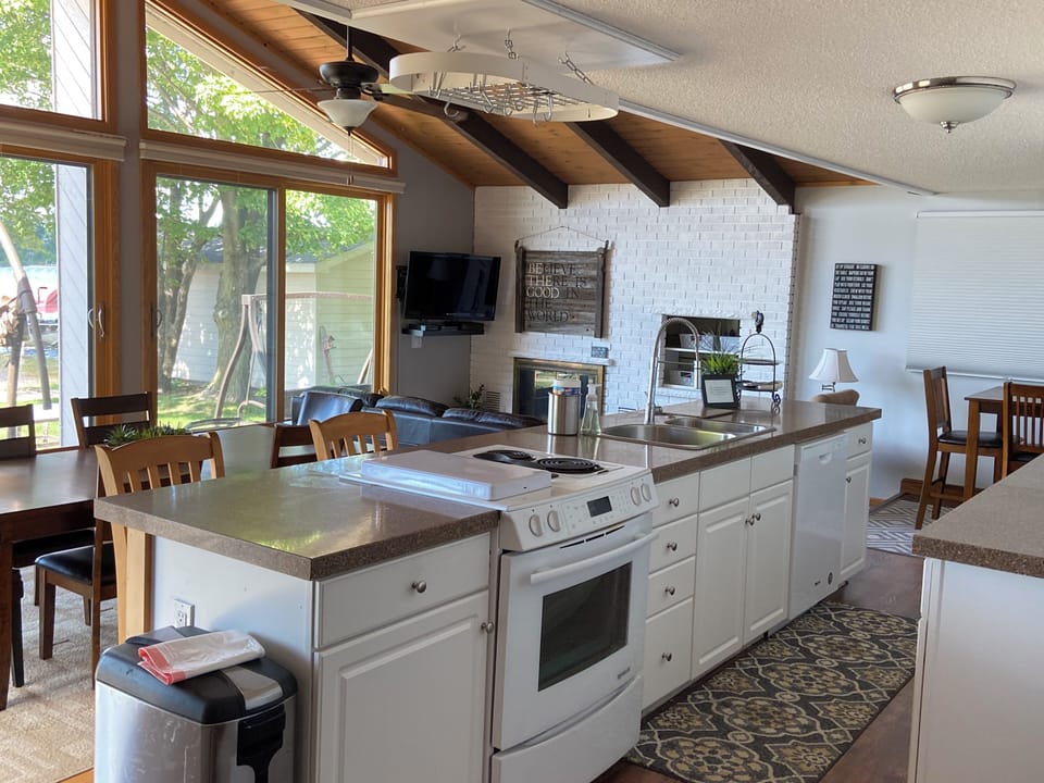 Kitchen/ 2 indoor dining areas