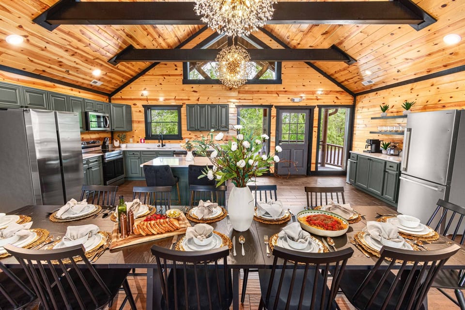 Breakfast, lunch, or a big family dinner, this table is always ready.
