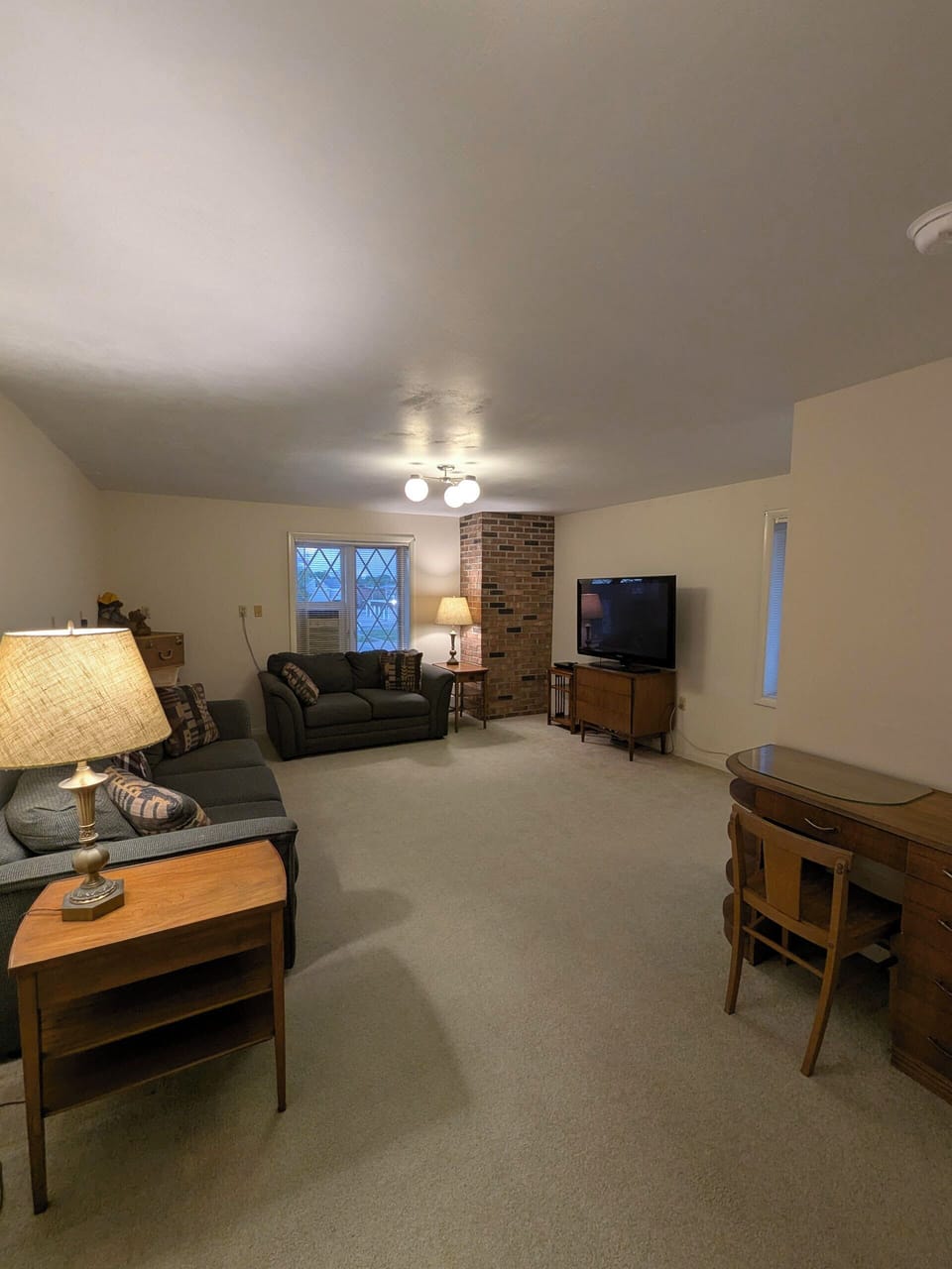 3rd. floor media room with DVD, streaming  services, and pull out sofa.