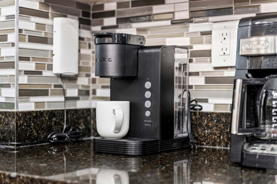 Start the morning with your favorite cup of brew - we've got you covered with drip coffee and a Keurig for a quick cup on the go.