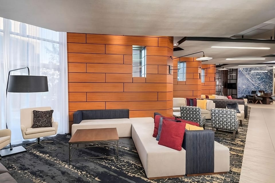 Sink into cozy seating and linger over quiet conversations.
