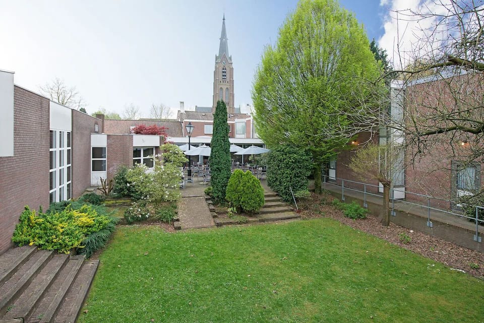 Wander through lush gardens and enjoy a calm courtyard escape.