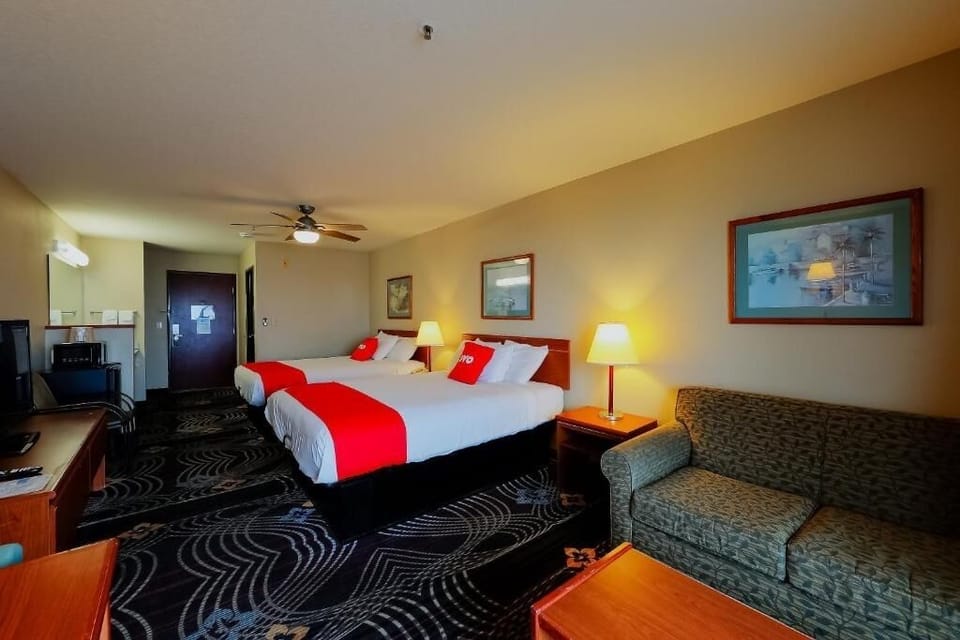 Spread out with a comfy sofa and easy in-room lounging.