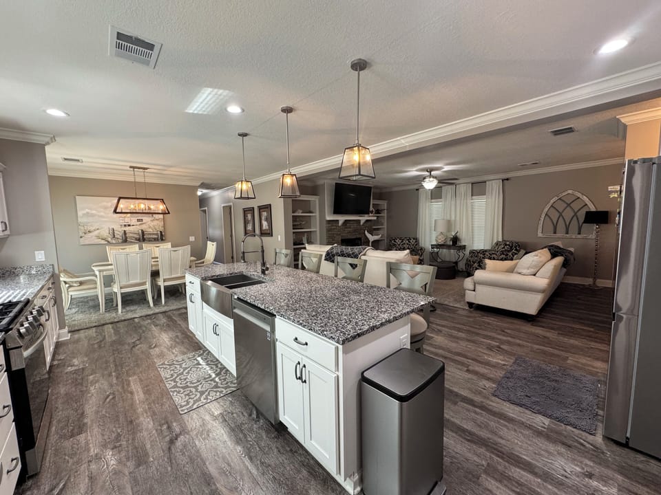 View of open area from pantry door.