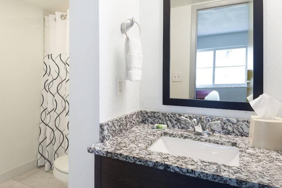 Modern bathroom with essential amenities