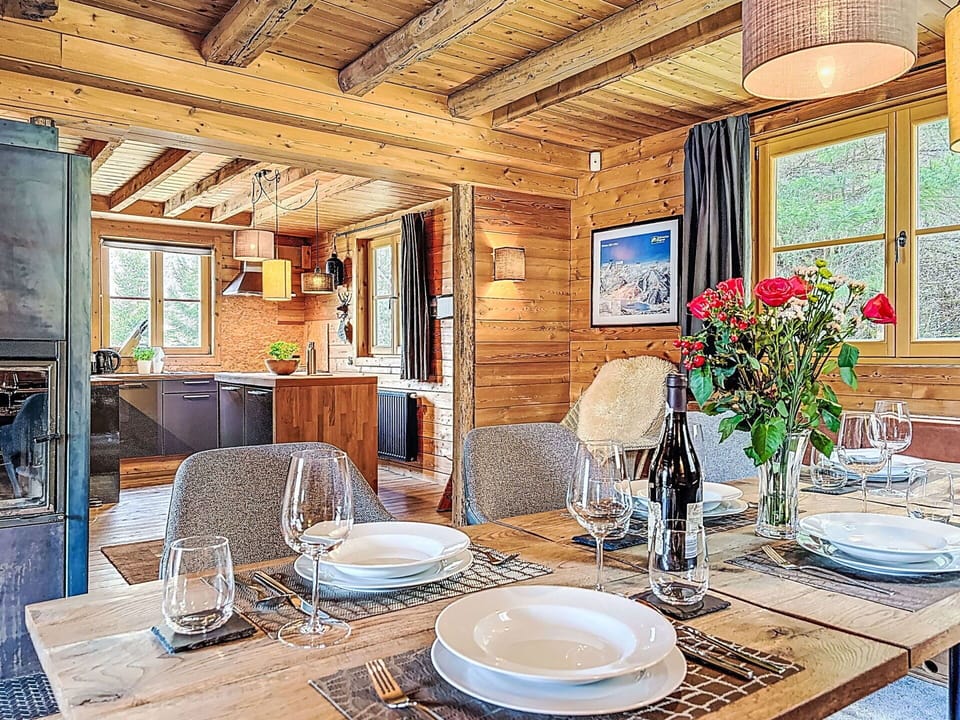 Furniture, Interior Design, Wood, Dining Room, Kitchen & Dining Room Table, Chair, Ceiling, Flooring, Table, Home