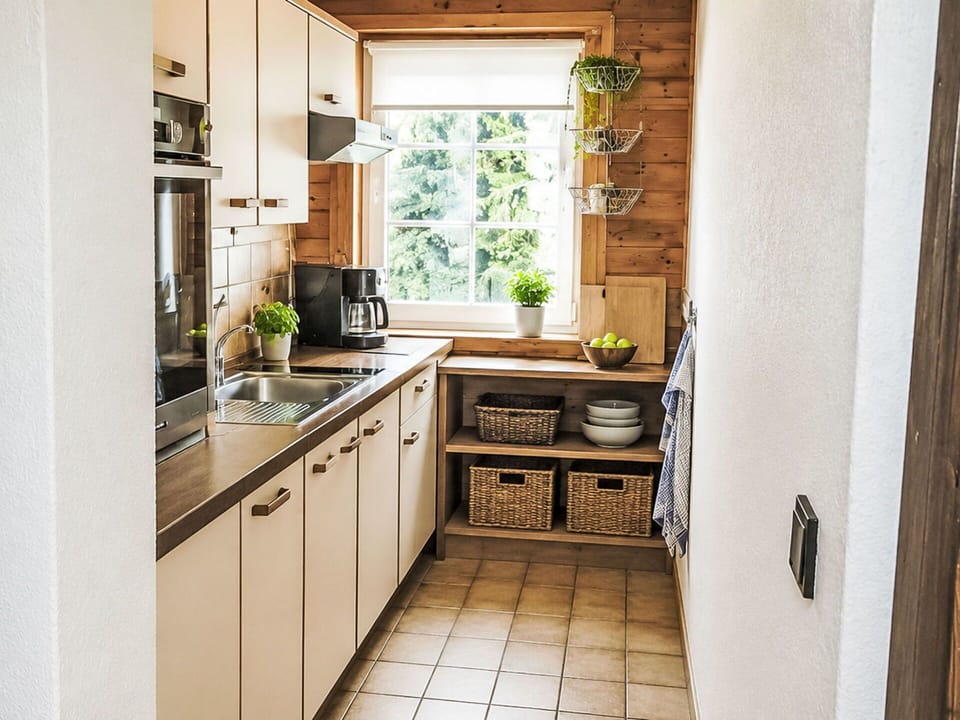 Kitchen, Countertop, Kitchen Appliance, Cabinetry, Furniture, Interior Design, Major Appliance, Flooring, Wood, Kitchen Sink