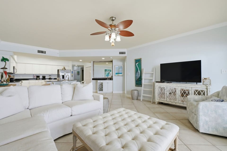 Enjoy a Movie on the Large Flat-Screen TV