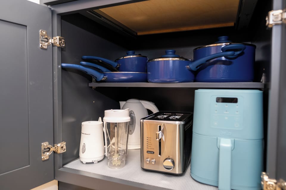 The kitchen is equipped