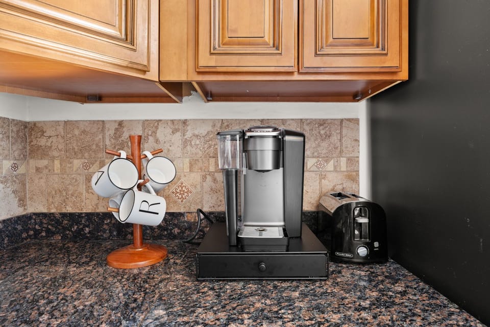 Enjoy your morning coffee—whether by Keurig, coffee pot, or tea kettle—as you soak in the breathtaking views.