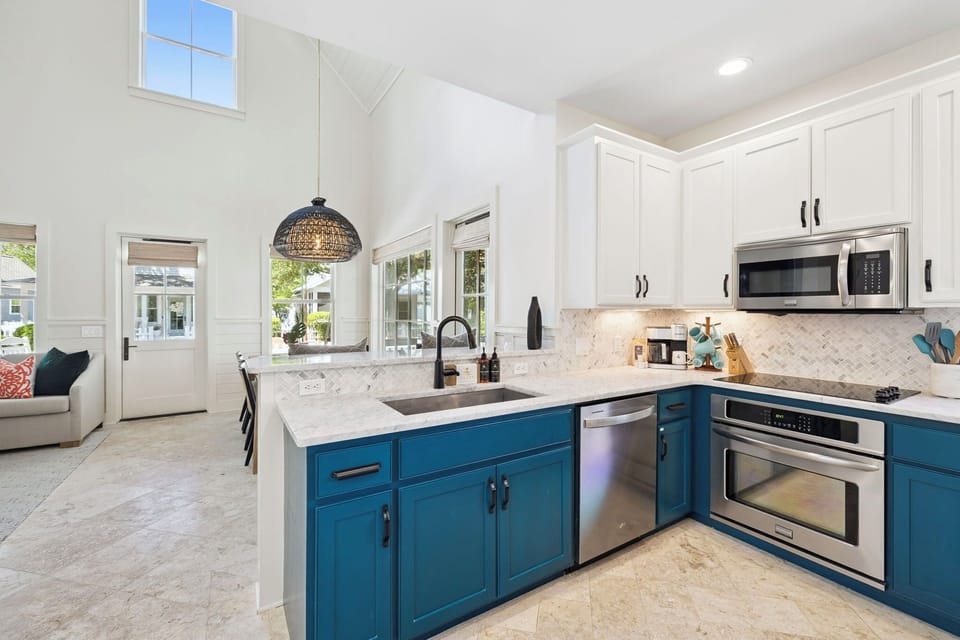 Fully equipped kitchen has everything you need to enjoy a home-cooked meal on vacation!