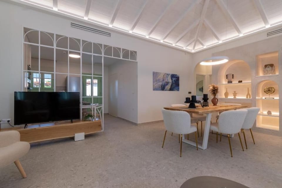 Living Room with TV Area and Contemporary Design Elements