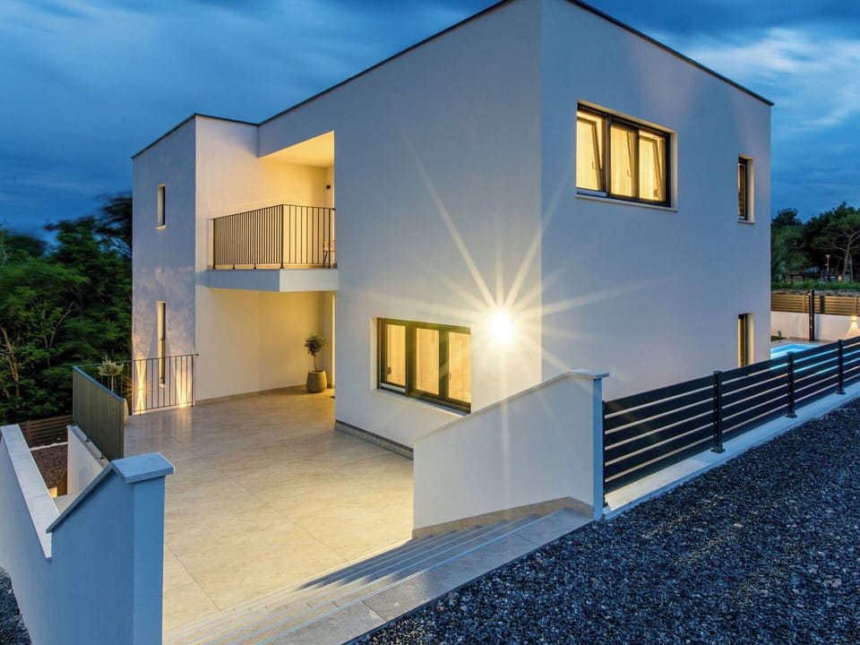 Home, Facade, Architecture, Composite Material, Balcony, Door, Estate, Concrete, Stairs, Villa