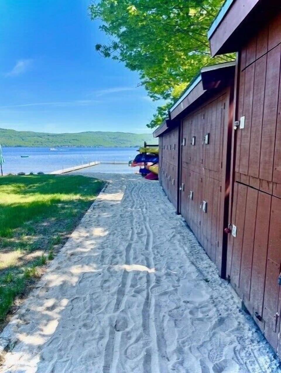 In One of the Storage areas by the beach you will find beach toys and life jackets