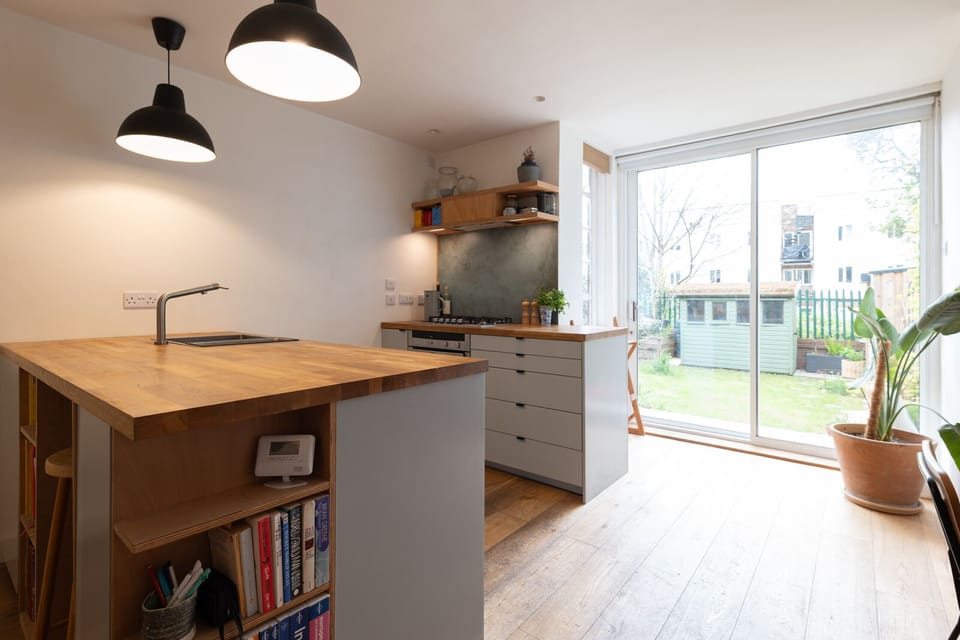 Fully equipped kitchen featuring a stylish island