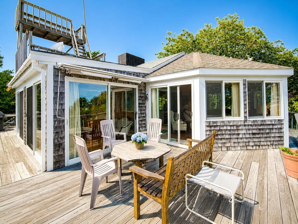 Large wrap-around deck to enjoy ocean breeze and stars and Nauset Beach