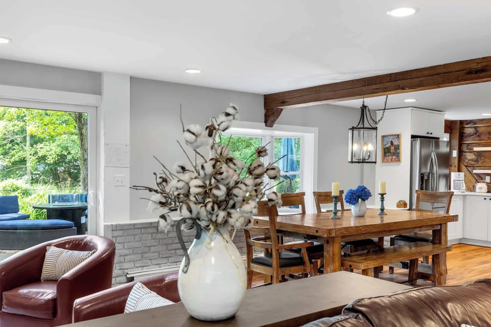  highlights the spacious open layout, perfect for family gatherings, movie nights, and relaxed Cape Cod weekends.