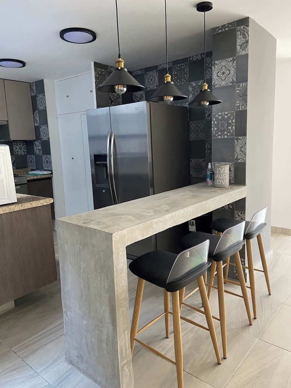 Grab a quick snack or drink at the convenient breakfast bar.
