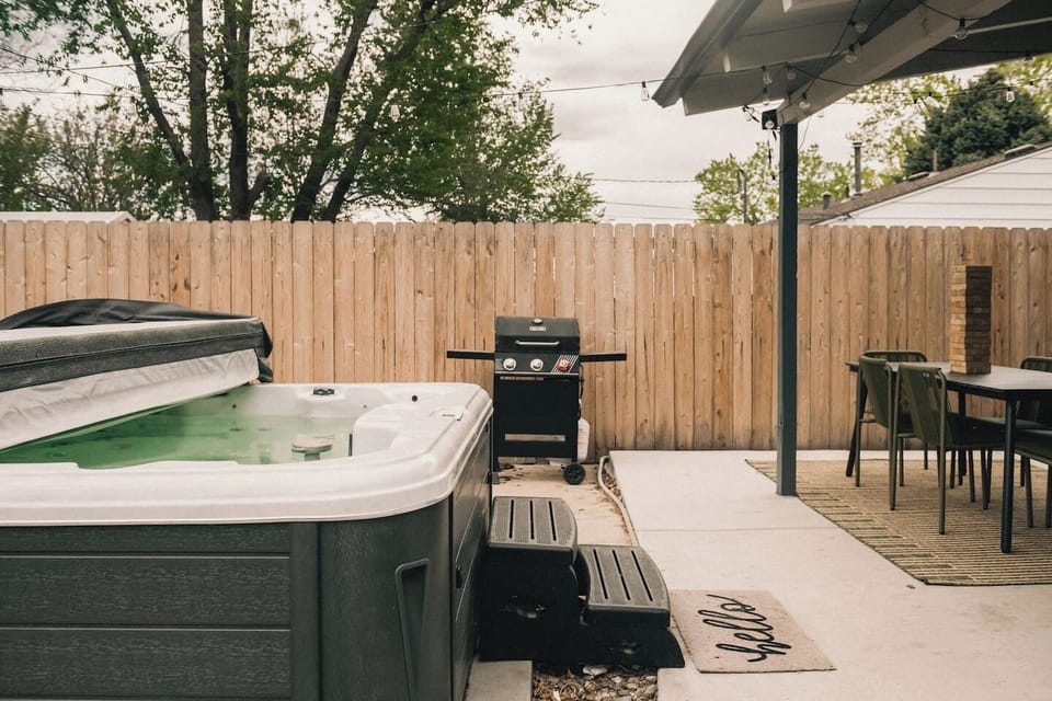 Private hot tub area for relaxing evenings.
