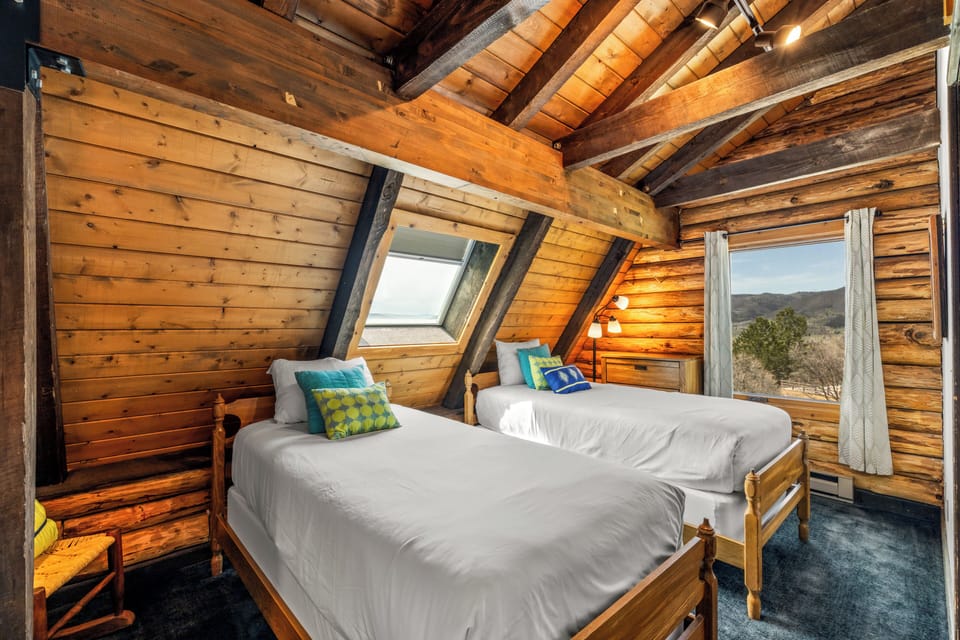Mountain views from the Twin Bedroom