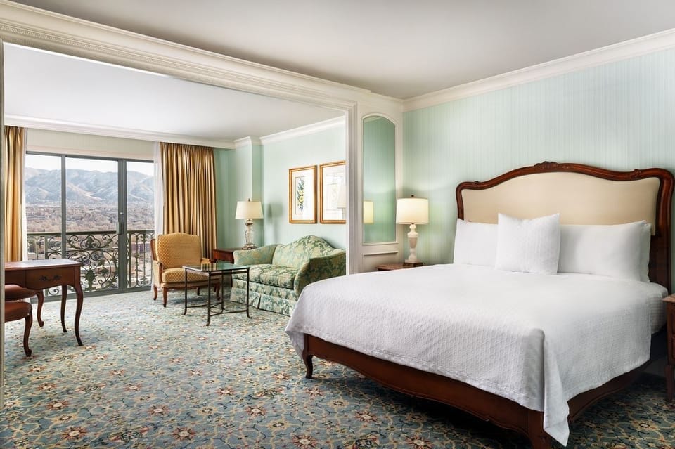 Bedroom. Interior and views may vary based on location and availability