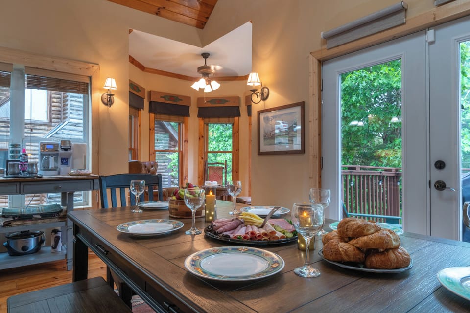Inviting tablescape in dining area