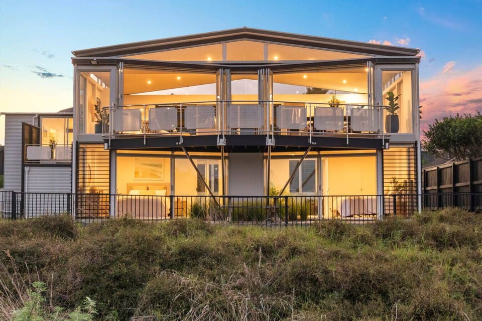 View of the house from the sand dunes