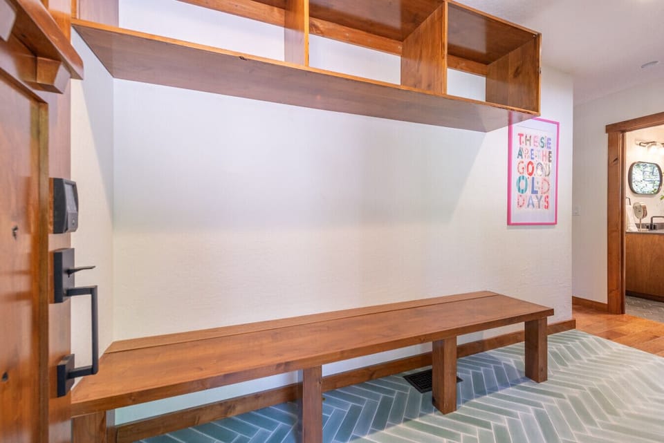 Spacious mud room on the lower level is a great space for all your gear.