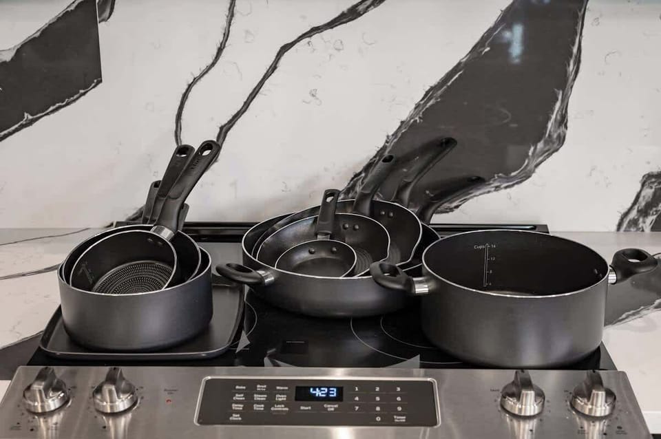 Kitchen essentials supplied.