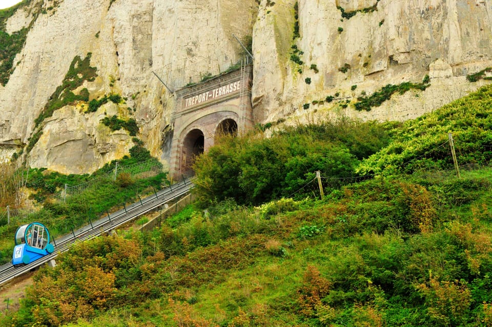 The Tréport cliff railway offers panoramic views of the Channel — Le Tréport is about 3km from the residence