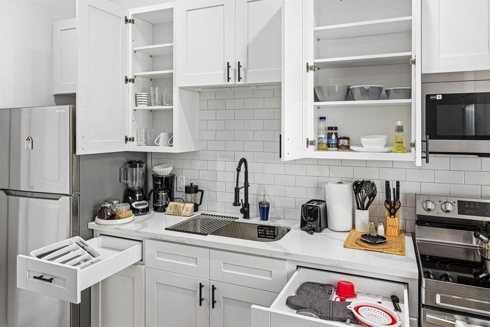 Fully stocked kitchen