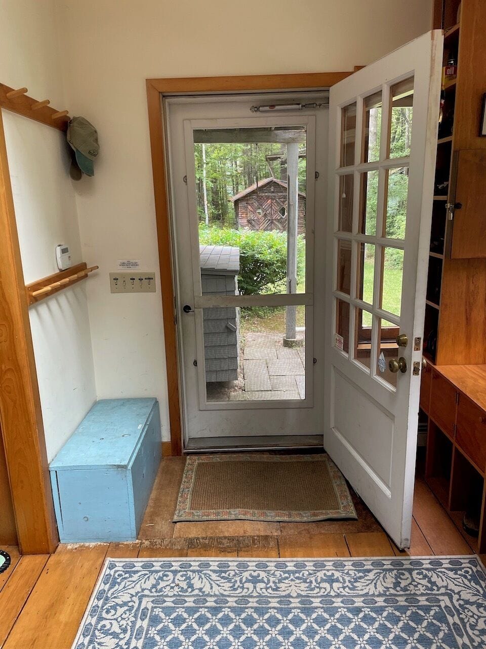 Kitchen door from mud room area