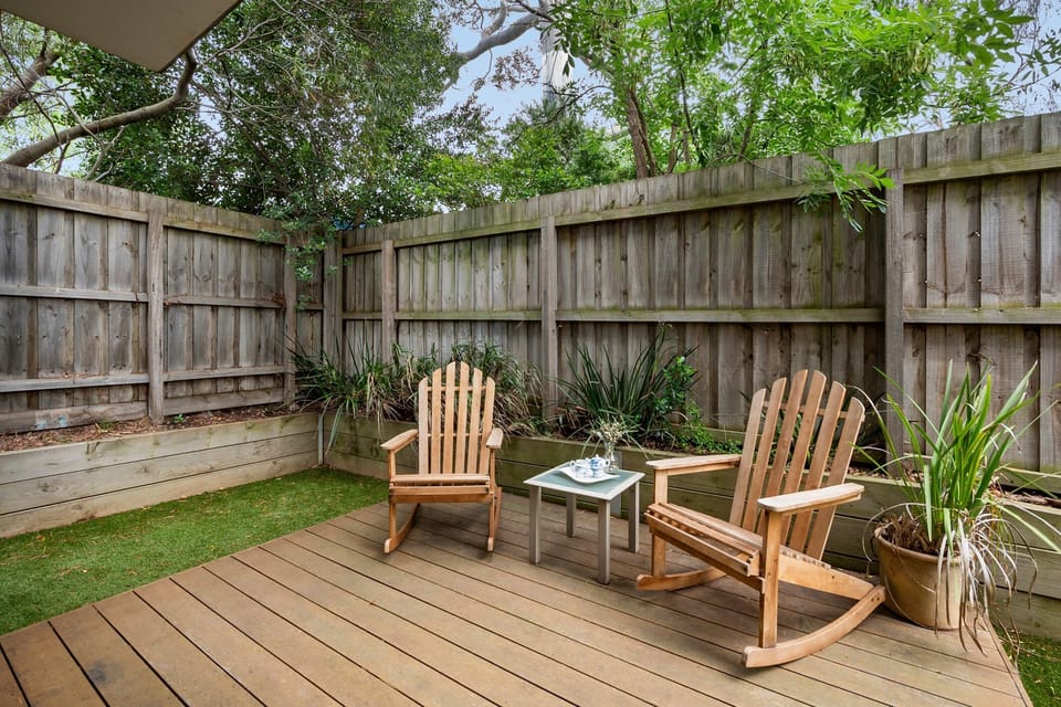a peaceful second courtyard 
